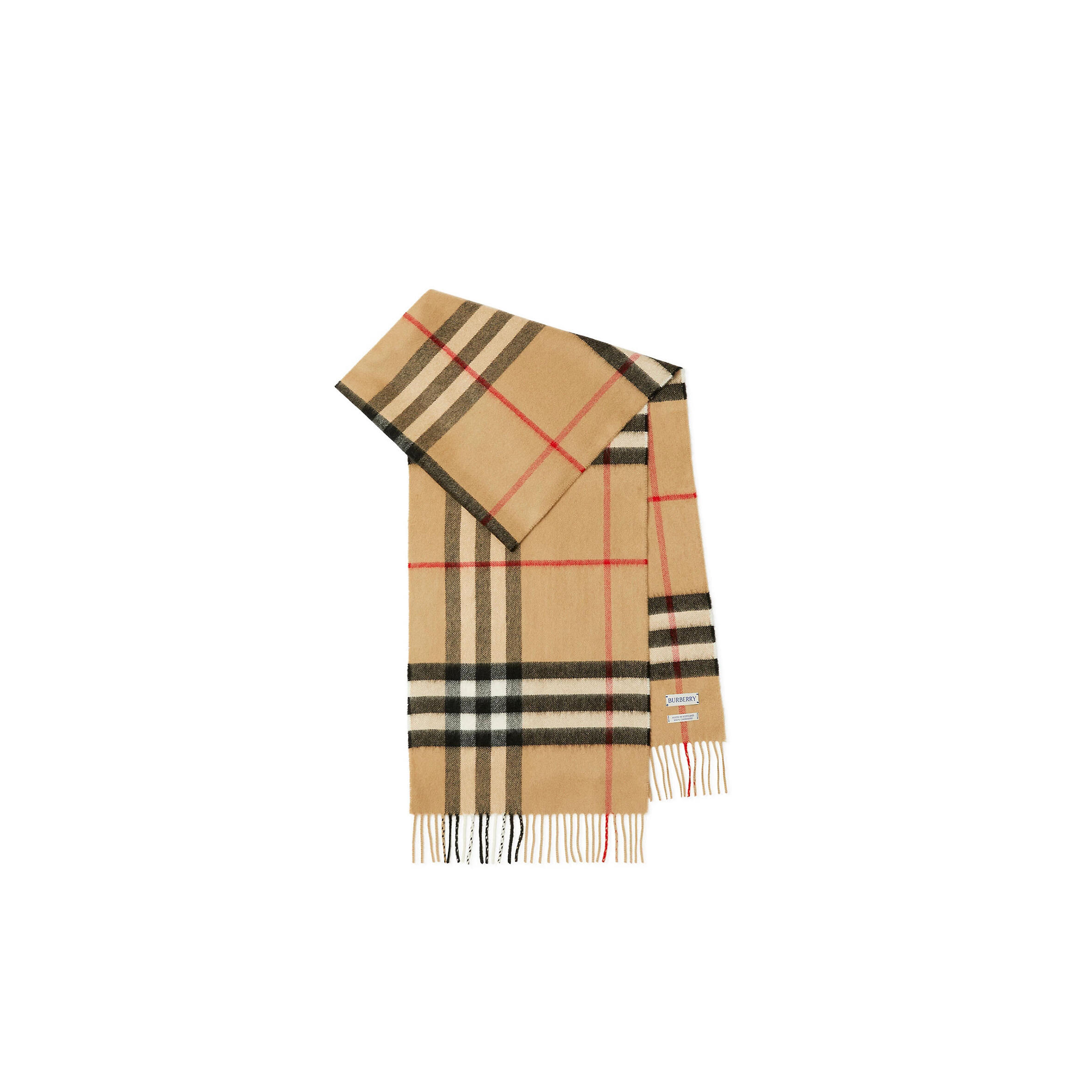 BURBERRY CHECK CASHMERE SCARF 80765761 (168*30cm)